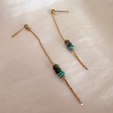Tasha - Turquoise Chain Earrings