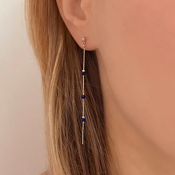 Eliska - Minimalist Lapis Earrings