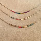 Elvira - Multicolor Dainty Double Necklace