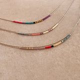 Elvira - Multicolor Dainty Double Necklace