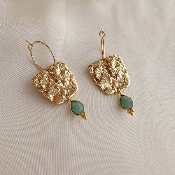 Serafina - Gemstone Hoops