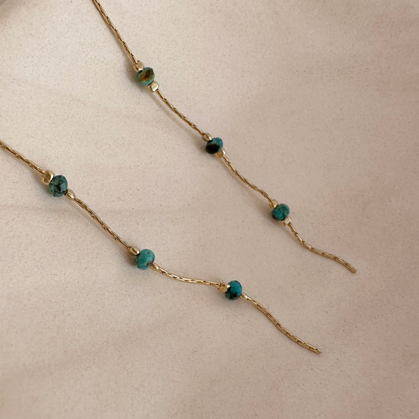 Eliska - Minimalist Turquoise Earrings