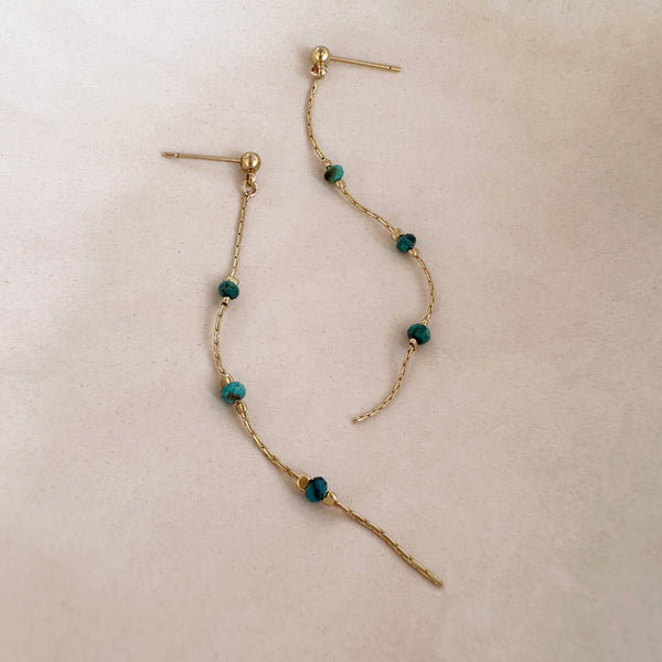Eliska - Minimalist Turquoise Earrings
