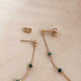 Eliska - Minimalist Garnet Earrings