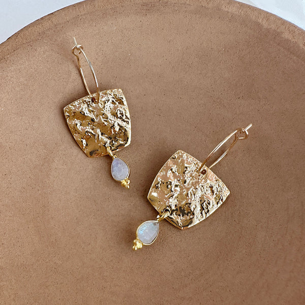 Serafina - Gemstone Hoops