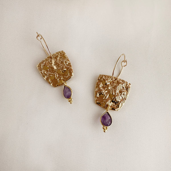 Serafina - Gemstone Hoops