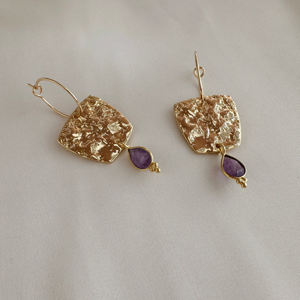 Serafina - Gemstone Hoops