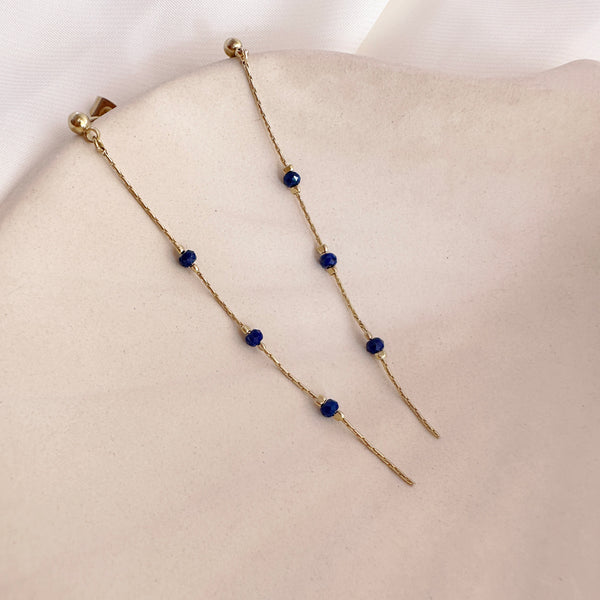 Eliska - Minimalist Lapis Earrings