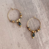 Kaya - Labradorite Hoop Earrings