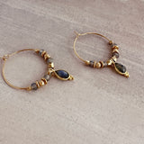 Kaya - Labradorite Hoop Earrings
