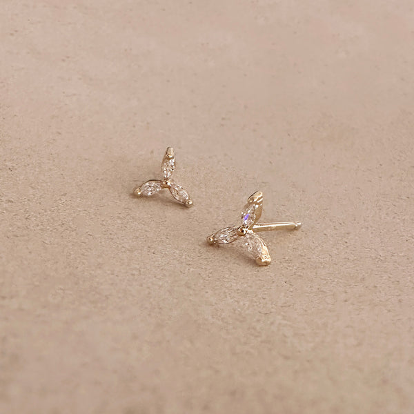 Marinda - CZ Flower Studs