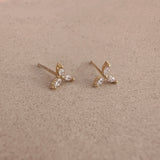 Marinda - CZ Flower Studs