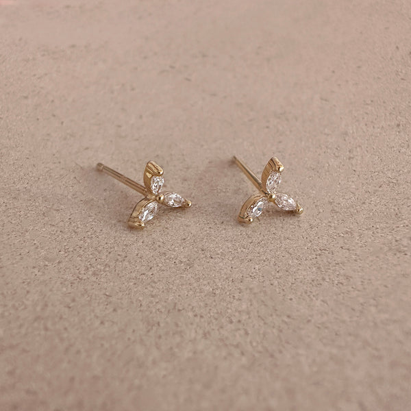 Marinda - CZ Flower Studs