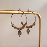 Kaya - Labradorite Hoop Earrings