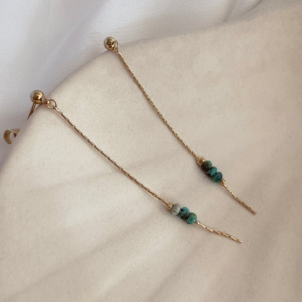 Tasha - Turquoise Chain Earrings