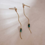 Tasha - Turquoise Chain Earrings