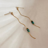 Tasha - Turquoise Chain Earrings
