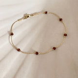 Regan - Garnet Bead Bracelet