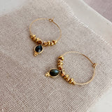 Kaya - Labradorite Hoop Earrings