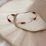 Meera - Bracelet Perles Grenat