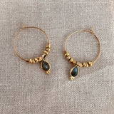 Kaya - Labradorite Hoop Earrings