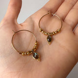 Kaya - Labradorite Hoop Earrings