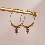 Kaya - Labradorite Hoop Earrings