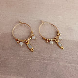 Inaya - Moonstone Hoop Earrings