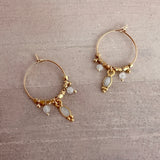 Inaya - Moonstone Hoop Earrings