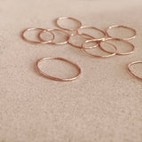 Cecily - Dainty Hammered Ring in Rose Gold