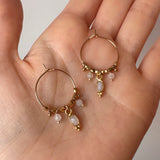 Inaya - Moonstone Hoop Earrings
