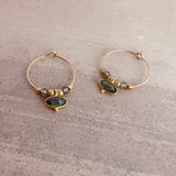 Kora - Gemstone Hoop Earrings