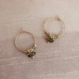 Kora - Gemstone Hoop Earrings