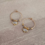 Kora - Gemstone Hoop Earrings