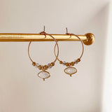 Kora - Gemstone Hoop Earrings