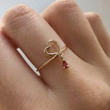 Maika - Heart Crystal Ring