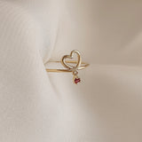 Maika - Heart Crystal Ring