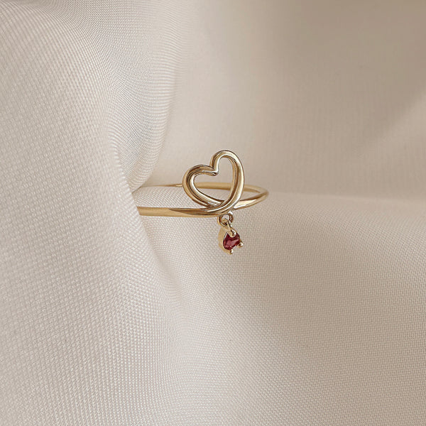 Maika - Heart Crystal Ring