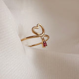 Maika - Heart Crystal Ring