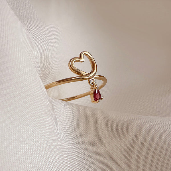 Maika - Heart Crystal Ring