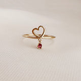 Maika - Heart Crystal Ring