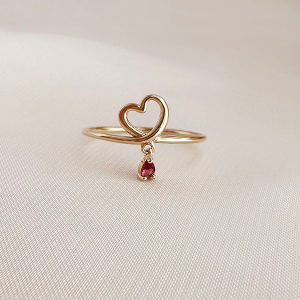 Maika - Heart Crystal Ring