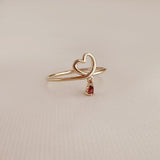 Maika - Heart Crystal Ring