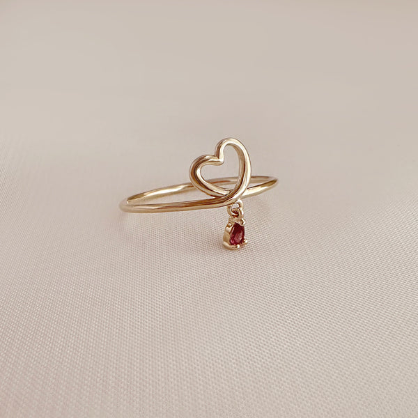 Maika - Heart Crystal Ring