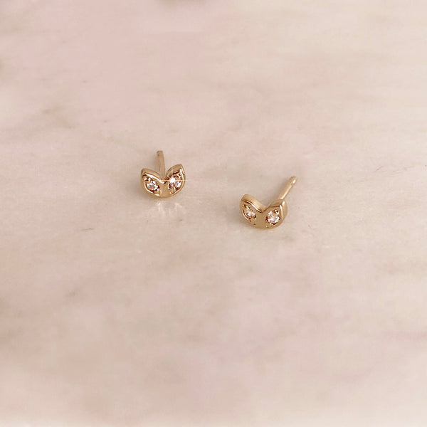 Violet - CZ Petal Studs