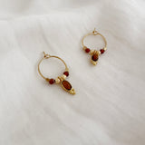 Miyah - Boho Gemstone Hoops