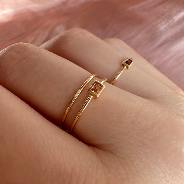 Cecily - Dainty Hammered Ring