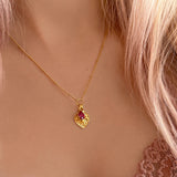 Divya - Collier Médaillon CZ