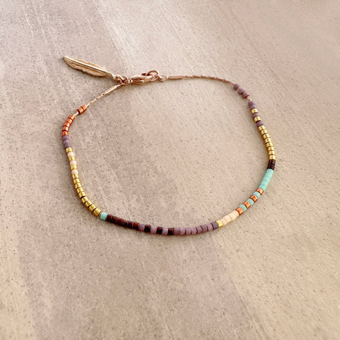 Kenzie - Bracelet Or Rose Multicolore