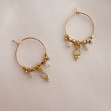 Inaya - Moonstone Hoop Earrings